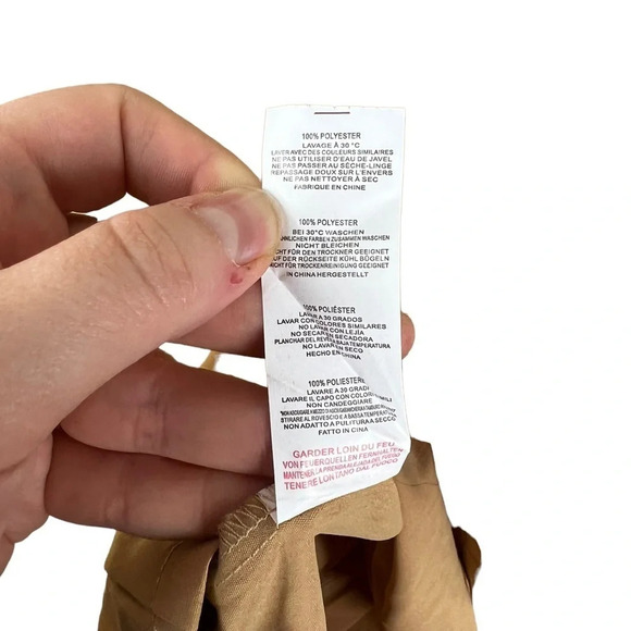 PLT • Camel Bardot Zip Front Shirt Bodycon Dress - Picture 10 of 12